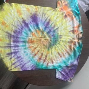 Gildan Kids Tie-Dye Shirt - Yellow, Purple, Orange, Blue